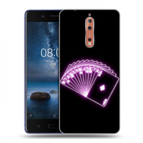 Дизайнерский пластиковый чехол для Nokia 8 Неоновые образы