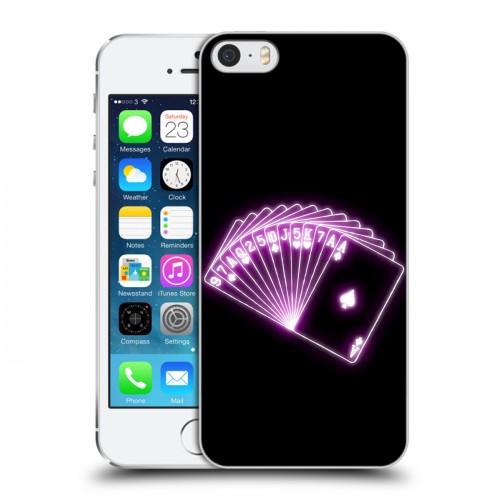 Дизайнерский пластиковый чехол для Iphone 5s Неоновые образы