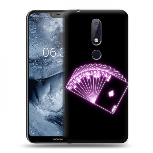 Дизайнерский силиконовый чехол для Nokia 6.1 Plus Неоновые образы