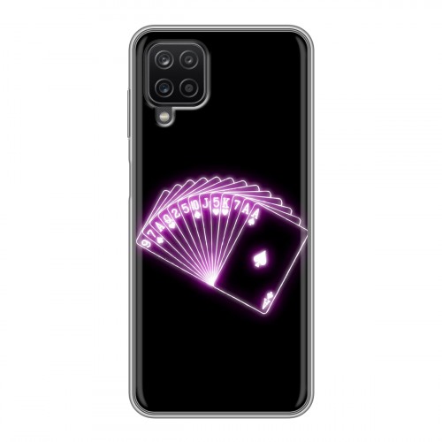 Дизайнерский силиконовый чехол для Samsung Galaxy A12 Неоновые образы