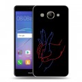 Дизайнерский пластиковый чехол для Huawei Y3 (2017) Неоновые образы