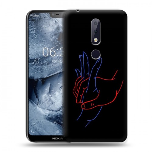 Дизайнерский пластиковый чехол для Nokia 6.1 Plus Неоновые образы