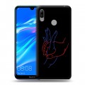 Дизайнерский пластиковый чехол для Huawei Y6 (2019) Неоновые образы