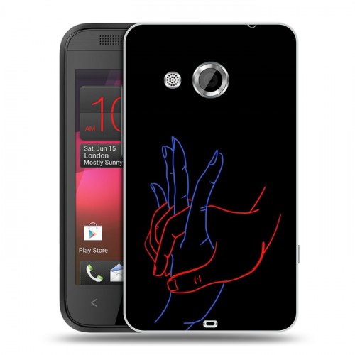 Дизайнерский пластиковый чехол для HTC Desire 200 Неоновые образы