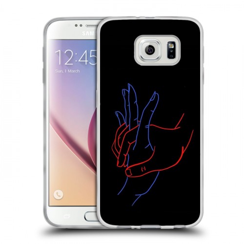 Дизайнерский пластиковый чехол для Samsung Galaxy S6 Неоновые образы