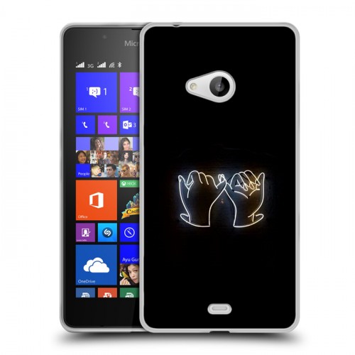 Дизайнерский пластиковый чехол для Microsoft Lumia 540 Неоновые образы