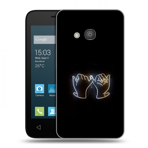 Дизайнерский силиконовый чехол для Alcatel One Touch Pixi 4 (4) Неоновые образы