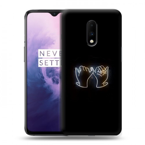 Дизайнерский пластиковый чехол для OnePlus 7 Неоновые образы