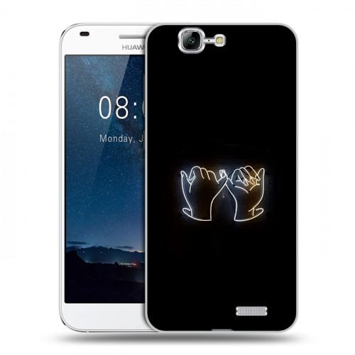 Дизайнерский пластиковый чехол для Huawei Ascend G7 Неоновые образы