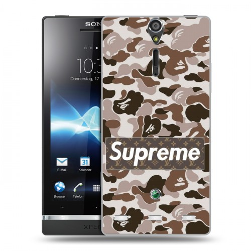 Дизайнерский пластиковый чехол для Sony Xperia S Супер стиль