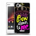 Дизайнерский пластиковый чехол для Sony Xperia L Панк корона