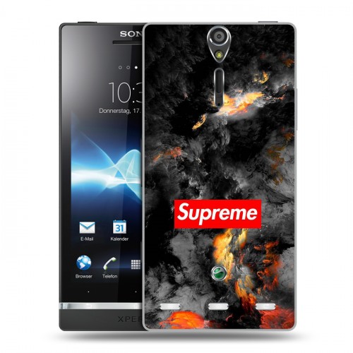 Дизайнерский пластиковый чехол для Sony Xperia S Супер стиль