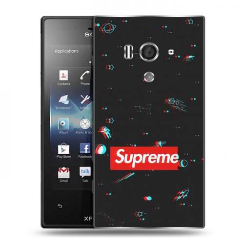 Дизайнерский пластиковый чехол для Sony Xperia acro S Супер стиль