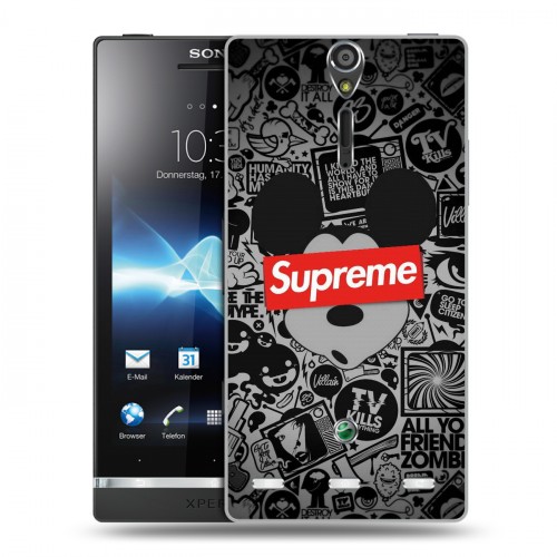 Дизайнерский пластиковый чехол для Sony Xperia S Супер стиль