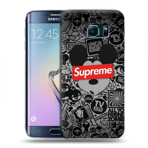 Дизайнерский пластиковый чехол для Samsung Galaxy S6 Edge Супер стиль