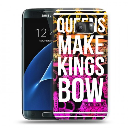 Дизайнерский силиконовый с усиленными углами чехол для Samsung Galaxy S7 Панк корона