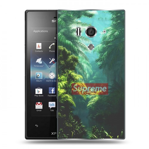 Дизайнерский пластиковый чехол для Sony Xperia acro S Супер стиль