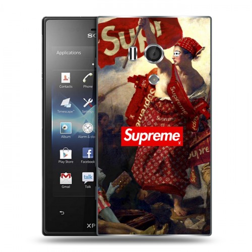 Дизайнерский пластиковый чехол для Sony Xperia acro S Супер стиль