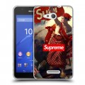 Дизайнерский пластиковый чехол для Sony Xperia E4g Супер стиль