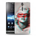 Дизайнерский пластиковый чехол для Sony Xperia S Супер стиль