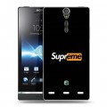 Дизайнерский пластиковый чехол для Sony Xperia S Супер стиль