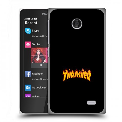 Дизайнерский пластиковый чехол для Nokia X Скейтер стиль