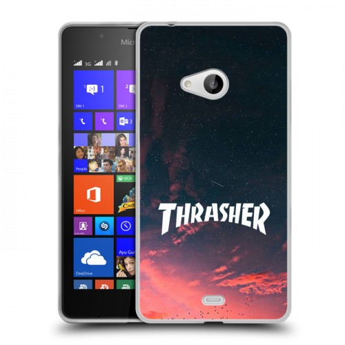 Дизайнерский пластиковый чехол для Microsoft Lumia 540 Скейтер стиль