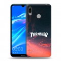 Дизайнерский пластиковый чехол для Huawei Y6 (2019) Скейтер стиль