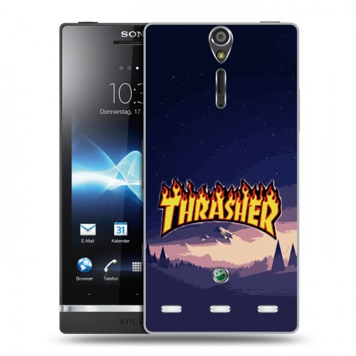 Дизайнерский пластиковый чехол для Sony Xperia S Скейтер стиль