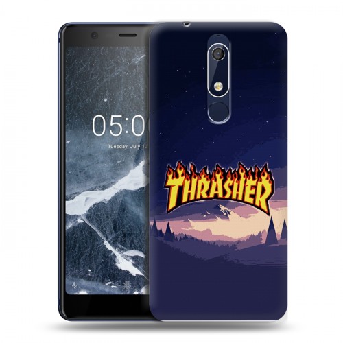 Дизайнерский пластиковый чехол для Nokia 5.1 Скейтер стиль