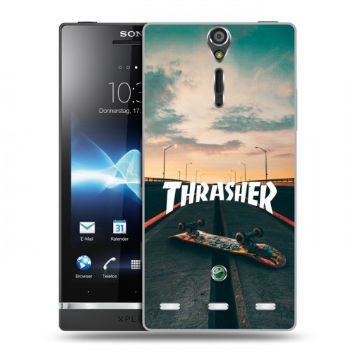 Дизайнерский пластиковый чехол для Sony Xperia S Скейтер стиль