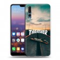 Дизайнерский силиконовый с усиленными углами чехол для Huawei P20 Pro Скейтер стиль