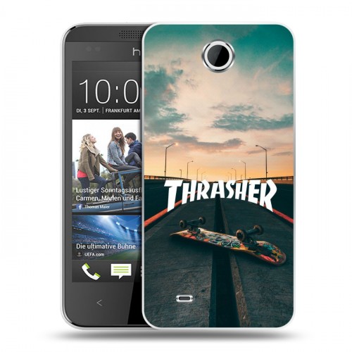 Дизайнерский пластиковый чехол для HTC Desire 300 Скейтер стиль