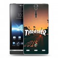 Дизайнерский пластиковый чехол для Sony Xperia S Скейтер стиль