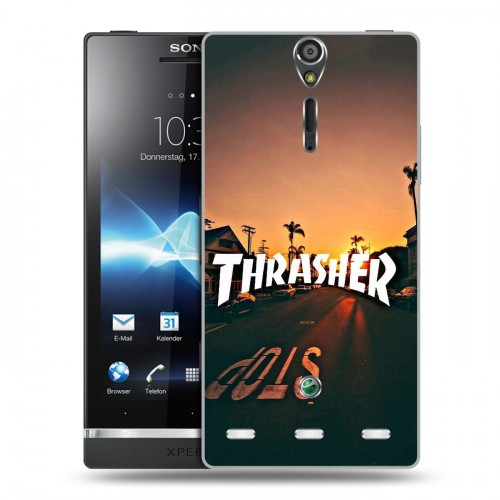 Дизайнерский пластиковый чехол для Sony Xperia S Скейтер стиль