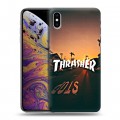 Дизайнерский силиконовый чехол для Iphone Xs Max Скейтер стиль