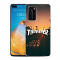 Дизайнерский силиконовый с усиленными углами чехол для Huawei P40 Скейтер стиль