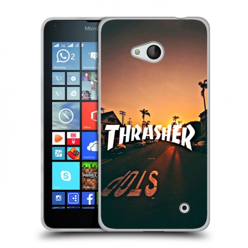 Дизайнерский пластиковый чехол для Microsoft Lumia 640 Скейтер стиль