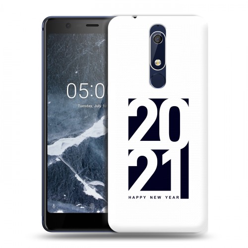 Дизайнерский пластиковый чехол для Nokia 5.1 Happy 2021