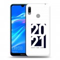 Дизайнерский пластиковый чехол для Huawei Y6 (2019) Happy 2021