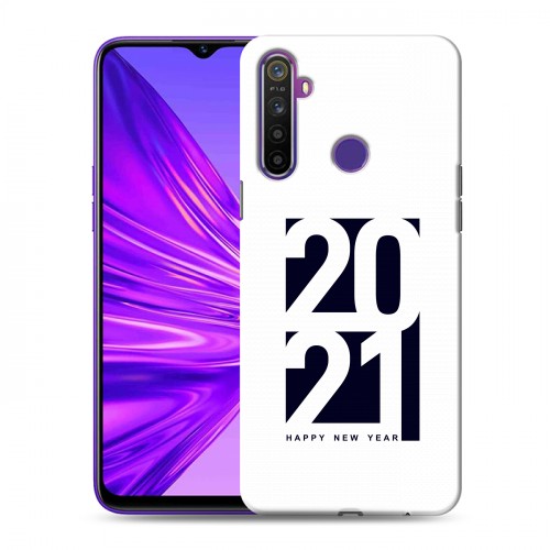 Дизайнерский силиконовый чехол для Realme 5 Happy 2021