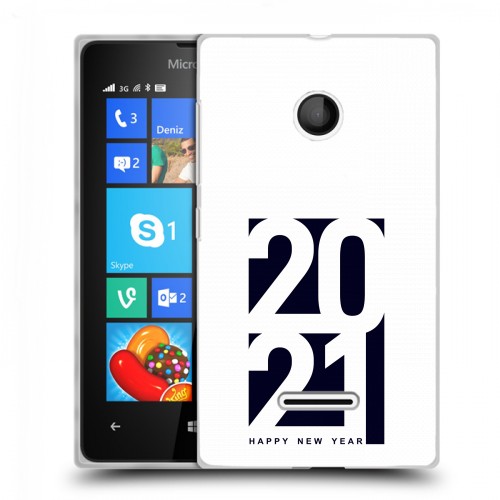 Дизайнерский пластиковый чехол для Microsoft Lumia 435 Happy 2021