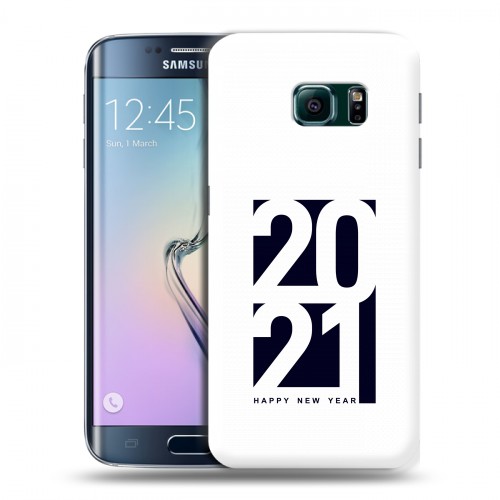 Дизайнерский пластиковый чехол для Samsung Galaxy S6 Edge Happy 2021