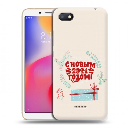 Дизайнерский пластиковый чехол для Xiaomi RedMi 6A Happy 2021