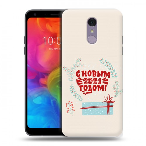 Дизайнерский пластиковый чехол для LG Q7 Happy 2021