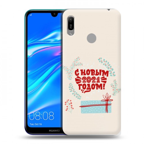 Дизайнерский пластиковый чехол для Huawei Y6 (2019) Happy 2021