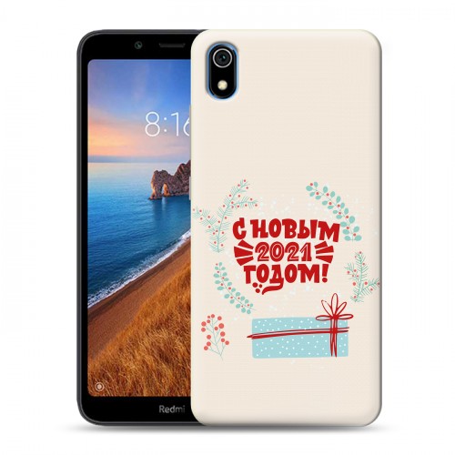 Дизайнерский силиконовый чехол для Xiaomi RedMi 7A Happy 2021