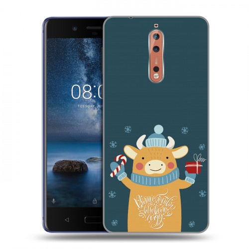 Дизайнерский пластиковый чехол для Nokia 8 Happy 2021