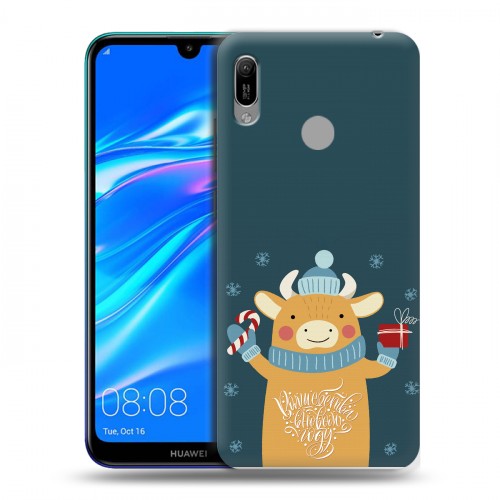 Дизайнерский пластиковый чехол для Huawei Y6 (2019) Happy 2021