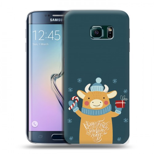 Дизайнерский пластиковый чехол для Samsung Galaxy S6 Edge Happy 2021